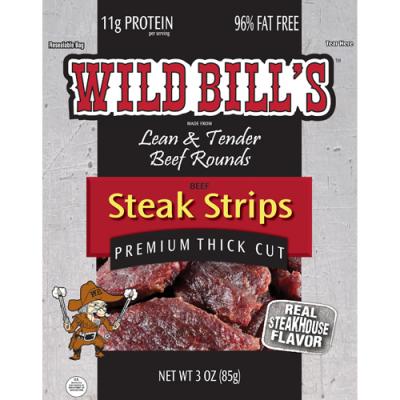 Wild Bill’s Steak Strips - 3oz Wild Bill’s Steak Strips - 3oz
