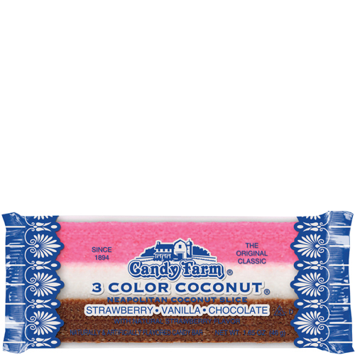  Neapolitan Coconut Slice Candy Bars (Vanilla, Chocolate &  Strawberry-striped moist coconut 1.65 Ounce Bars), 24 Count : Candy And  Chocolate Multipack Bars : Grocery & Gourmet Food